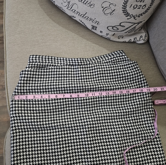 Vintage houndstooth black white wool pencil skirt - Picture 11 of 14